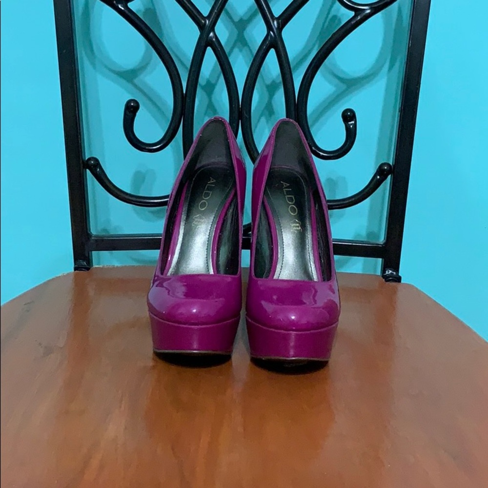 Aldo Fuchsia Platform Pumps US Size 7